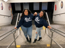 Load image into Gallery viewer, God Be Knowin' Hoodie (navy blue/white)