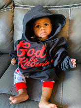 Load image into Gallery viewer, God Be Knowin' Hoodie (black/red)