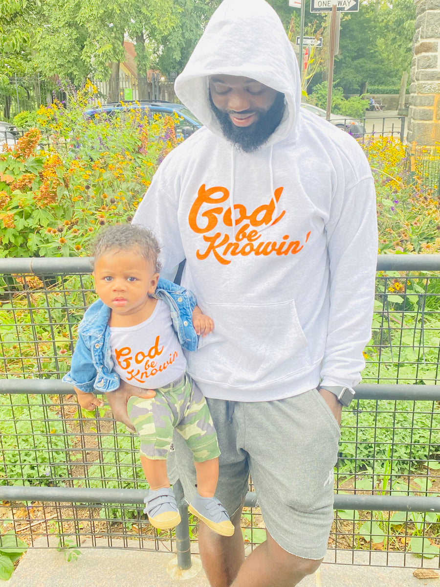 God Be Knowin' Hoodie (Gray/Orange) – Spicy Christians