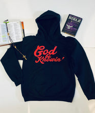 Load image into Gallery viewer, God Be Knowin' Hoodie (black/red)