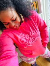 Load image into Gallery viewer, God Be Knowin' hoodie (pink on pink)
