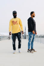 Load image into Gallery viewer, God Be Knowin’ long sleeve (mustard/maroon)