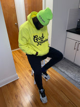 Load image into Gallery viewer, God Be Knowin' Hoodie (lime/black)