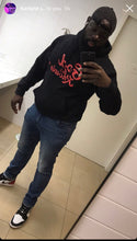 Load image into Gallery viewer, God Be Knowin' Hoodie (black/red)