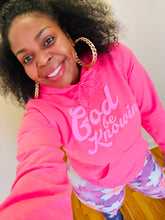 Load image into Gallery viewer, God Be Knowin' hoodie (pink on pink)