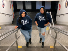 Load image into Gallery viewer, God Be Knowin&#39; Hoodie (navy blue/white)