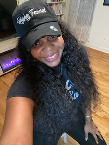 Highly Favored Hat (Black/silver)