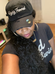 Highly Favored Hat (Black/silver)