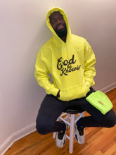 Load image into Gallery viewer, God Be Knowin&#39; Hoodie (lime/black)